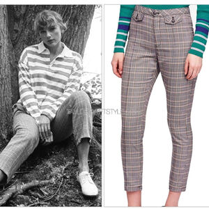 Free People Womens Tailored Plaid Short Pants cropped ankle size 6